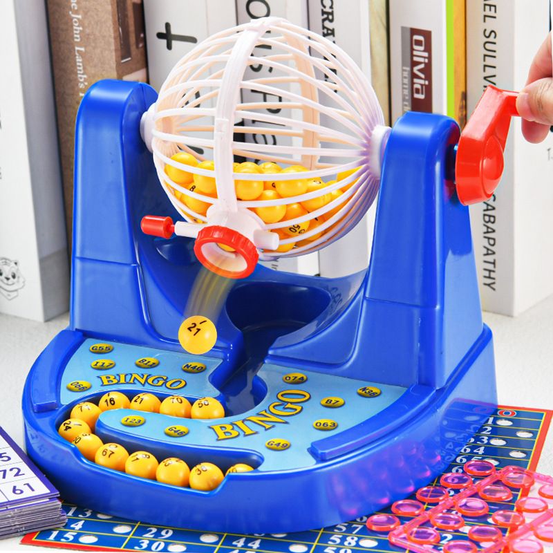 Party Games Indoor - آلة سحب أرقام البينجو الكلاسيكية للعائلة،