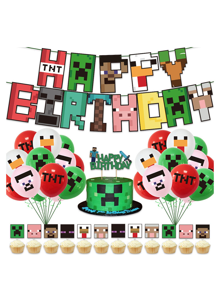    38 قطعة في المجموعة لتزيين - مراجعة Party Games Minecraft وسعره