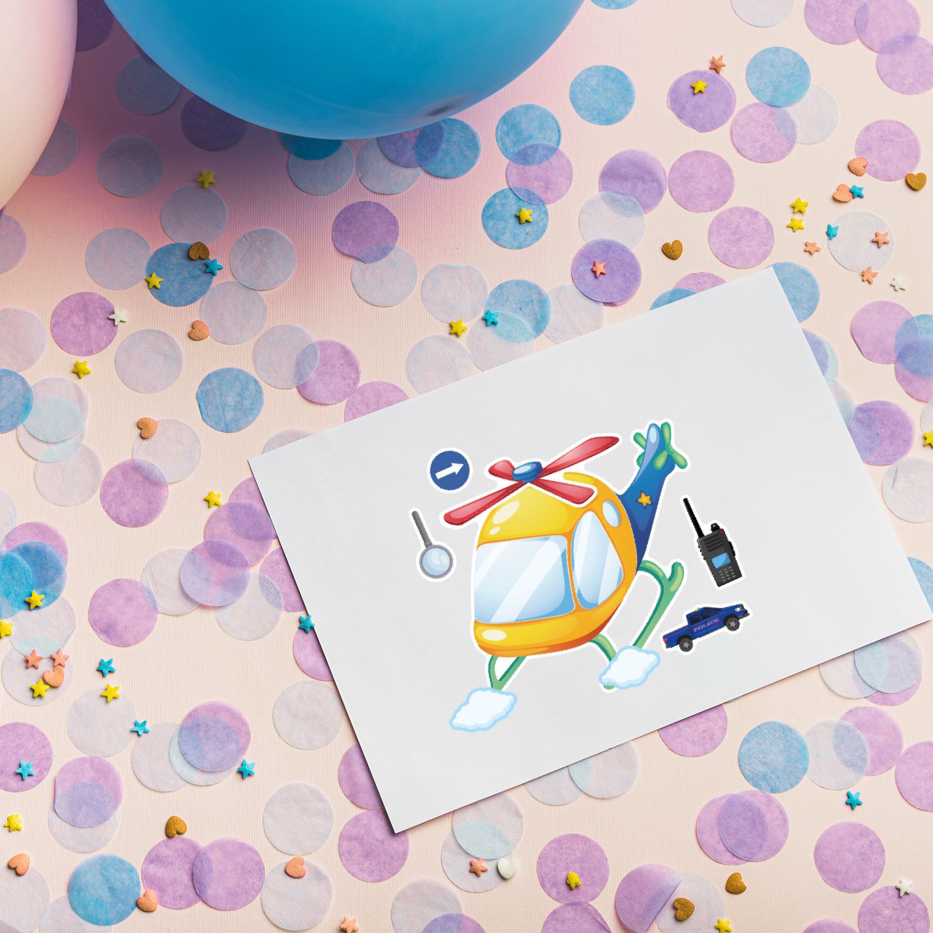 16 ورقة الكرتون مهنة الشرطة مو - مراجعة Party Games Kids Birthday وسعره