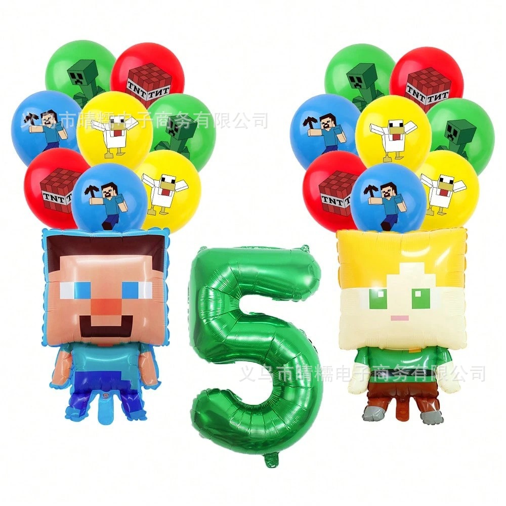 مجموعة من 23 قطعة من بالونات م - مراجعة Party Games Minecraft وسعره