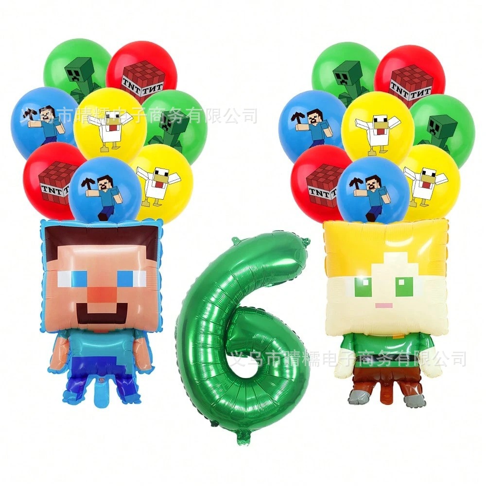مجموعة من 23 قطعة من بالونات م - مراجعة Party Games Minecraft وسعره